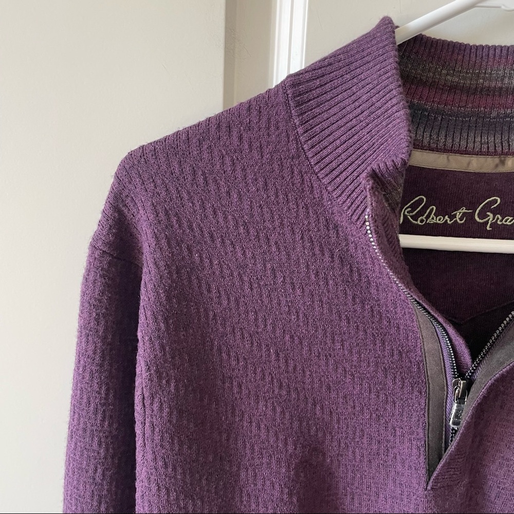 Robert Graham Brennand  Half Zip Pullover Sweater Size Medium - Picture 4 of 8
